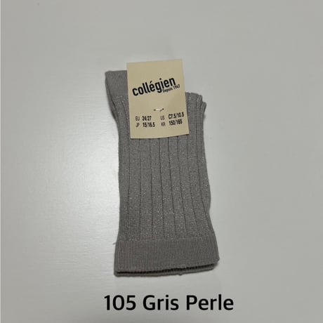 【 Collegien 】6060 Victoire - Glitter Ribbed Crew Socks