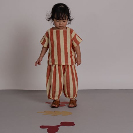 【organic zoo】 Tomato Stripes Resort Pants