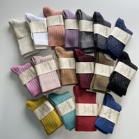 【 Collegien 】6060 Victoire - Glitter Ribbed Crew Socks