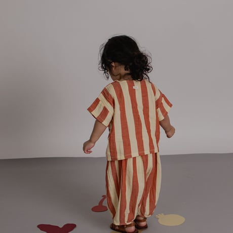 【organic zoo】 Tomato Stripes Resort Pants