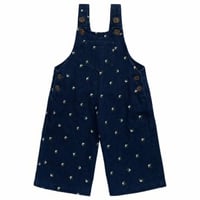 【 Jamie kay 】 JKFO262018 刺繍ﾃﾞﾆﾑｵｰﾊﾞｰｵｰﾙLisa Indigo  NVY（size 90~120）
