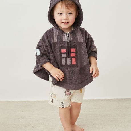 【 gelato pique 】STAR WARS　ベビーポンチョ　GRN(ヨーダ)/DGRY(ダースベイダー)