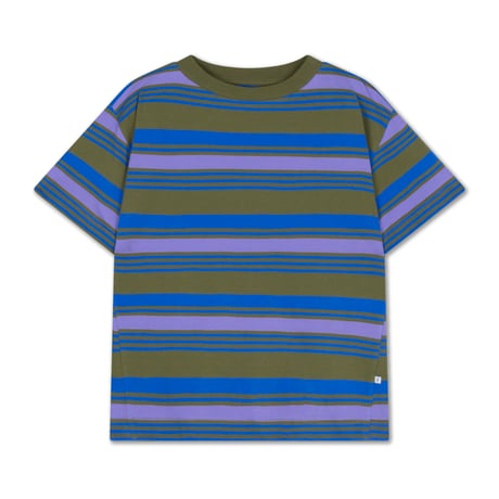 Drop2【Repose AMS】 tee shirt-khaki bloom stripe