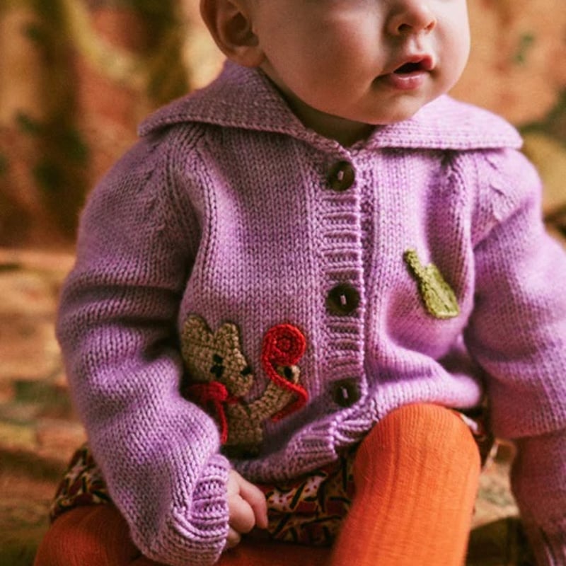 Misha&Puff ウールカーディガン 4-5y ピンクニット - メルカリ｜セーター 