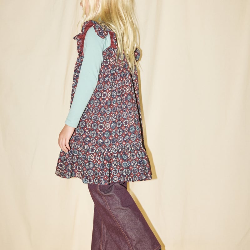 Misha&Puff】Ruffle Sleeve Dress (Madder Root Fo