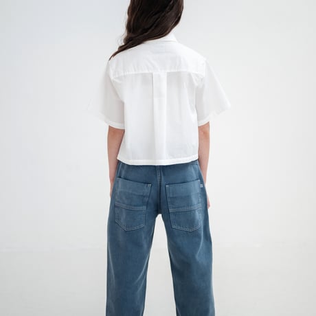 Drop1【Repose AMS】 boxy blouse-crips white