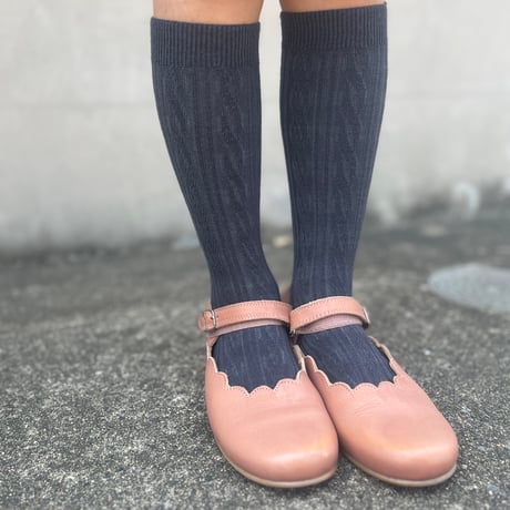 【 Collegien 】5559 Alix - Cable-knit Merino Wool Knee-high Socks