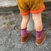 【Collegien】2965  Delphine - Lettuce Trim Socks