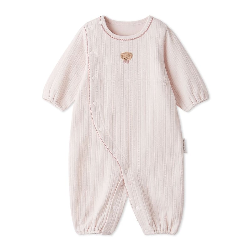 Ｙ's ワイズ 美品23SS キュプラコットン ピグメントダイ オーバーオール Jamie kay 】 JBCO263911 新生児OC針抜き柄2wayｵｰﾙ PNK（s