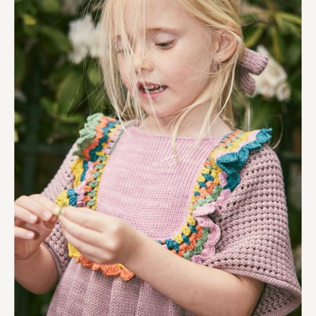 【Misha&Puff】Crochet Joya Dress/ Plum Petal
