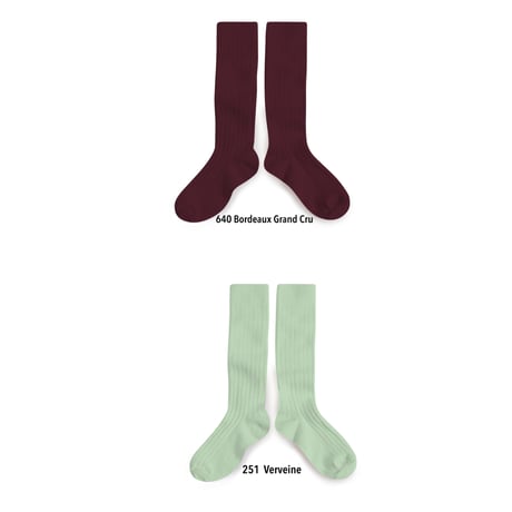 【collegien】2950 La Haute Ribbed High Socks