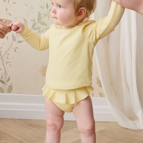 【 Jamie kay 】 JKGO262097 ｽｲﾑ上下ｾｯﾄ Camomile Stripe （size 80~120）