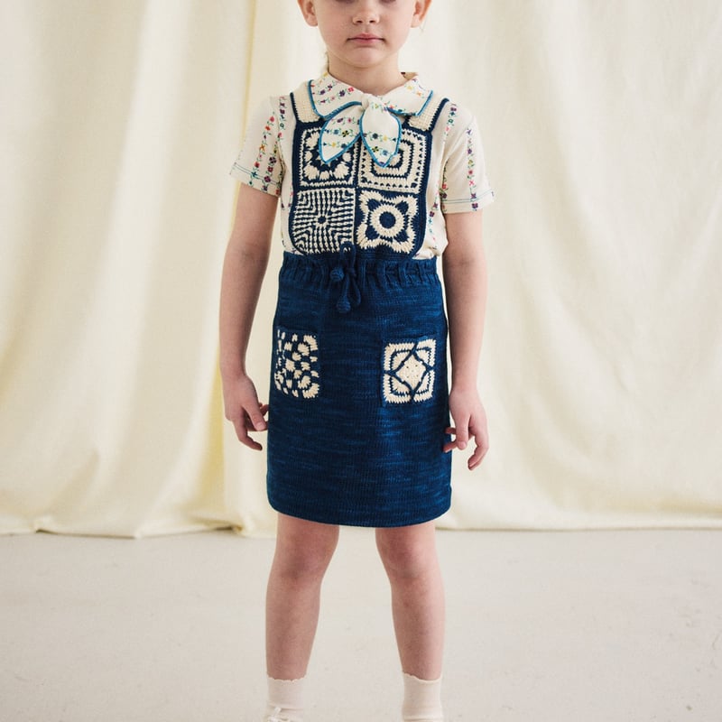 Misha&Puff】Crochet Afghan Pinafore/ Celestial