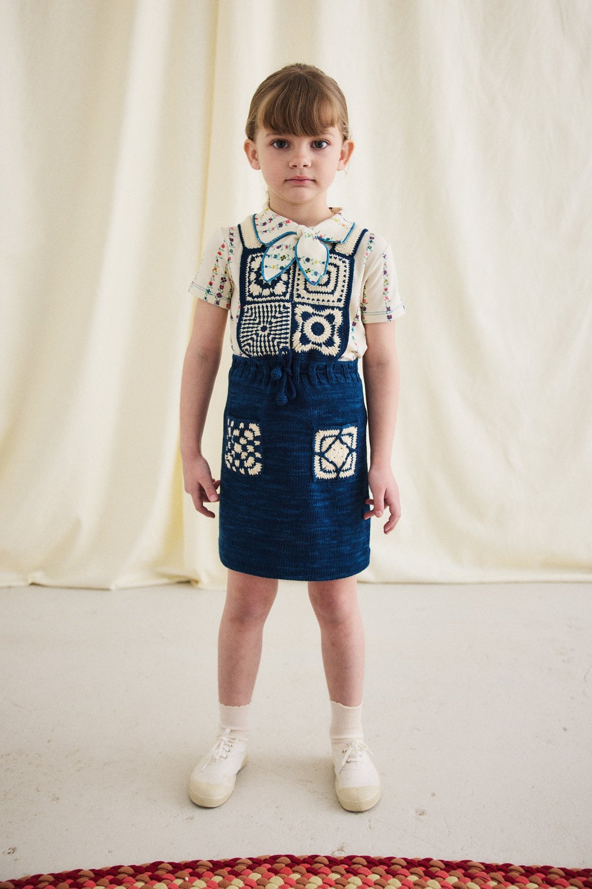 Misha&Puff】Crochet Afghan Pinafore/ Celestial