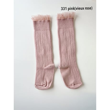 【Collegien】2957 Manon Tulle high socks