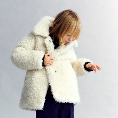 【the new society】Ninette Girl Coat - Moonlight White（4y）