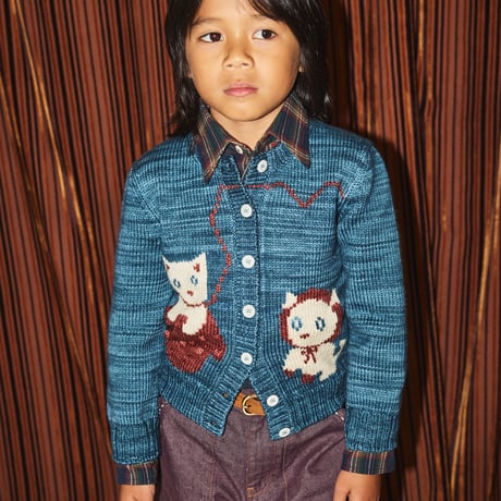 【Misha&Puff】Three Little Kittens Cardigan (Blue Smoke)