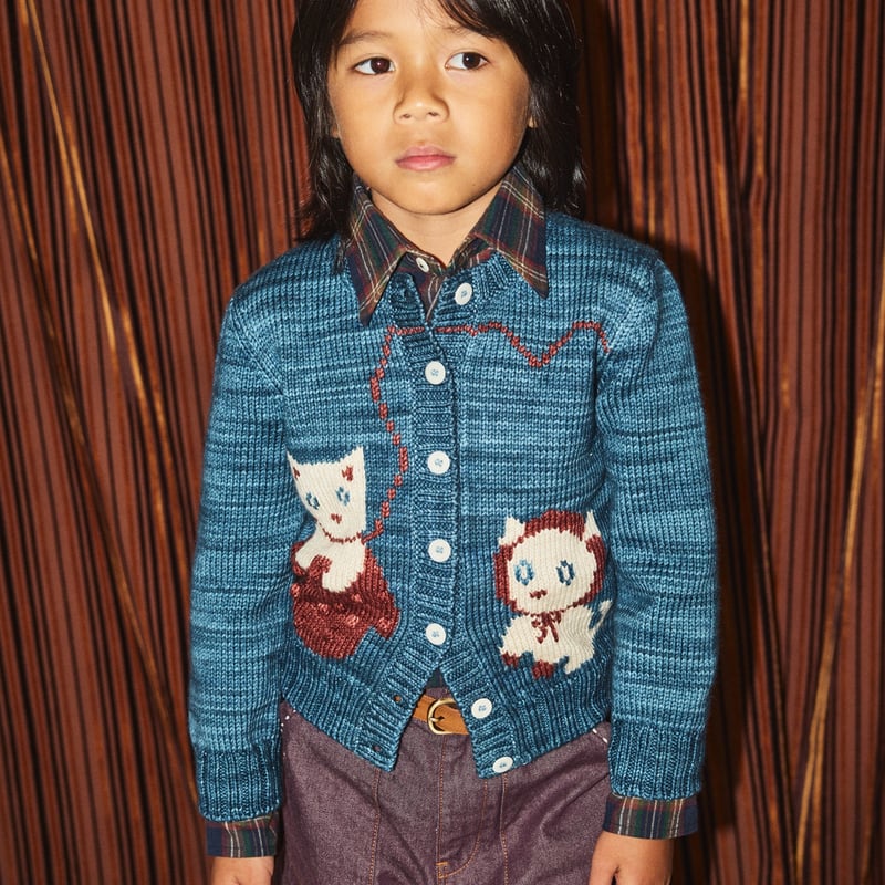 Misha&Puff】Three Little Kittens Cardigan (Blue