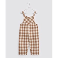 【 little cotton clothes 】Organic Veronica Dungarees - Cinnamon Gingham