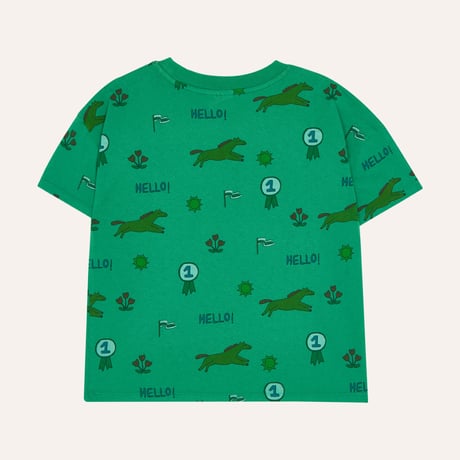 【The Campamento】 Horses Allover Oversized T-shirt - GREEN