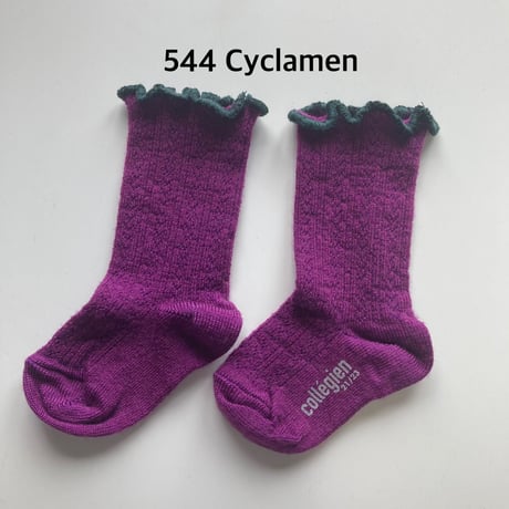 【COLLEGIEN 】5557  AMBRE - lettuce trim merino socks