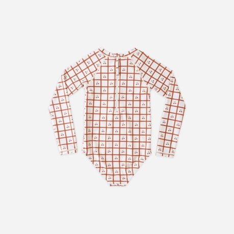 【 Rylee + Cru 】DELPHINE RASHGUARD ONE-PIECE || CHERRY CHECK