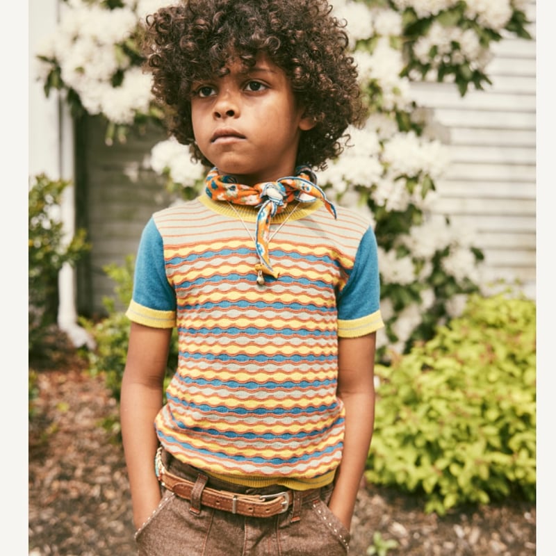 Misha&Puff】Merengue Bobby Top/ Prussian Blue |