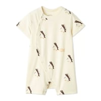 【 gelato pique 】 PBCO262451 BABY接触冷感ｼｰｱﾆﾏﾙ柄ﾛﾝﾊﾟｰｽ YEL（size 70, 80）