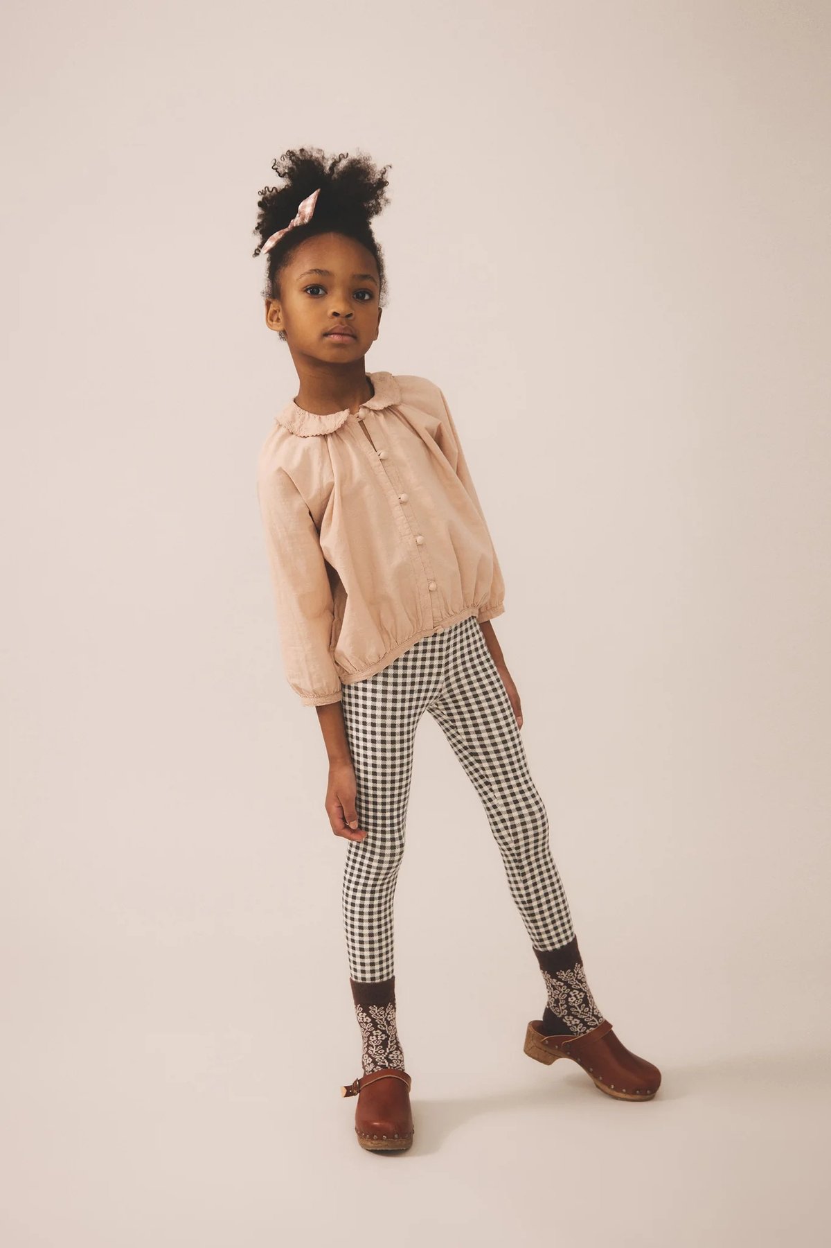 soor ploom essential レギンス 2y SOOR PLOOM 】Stretch Legging-Gingham Print, Sh