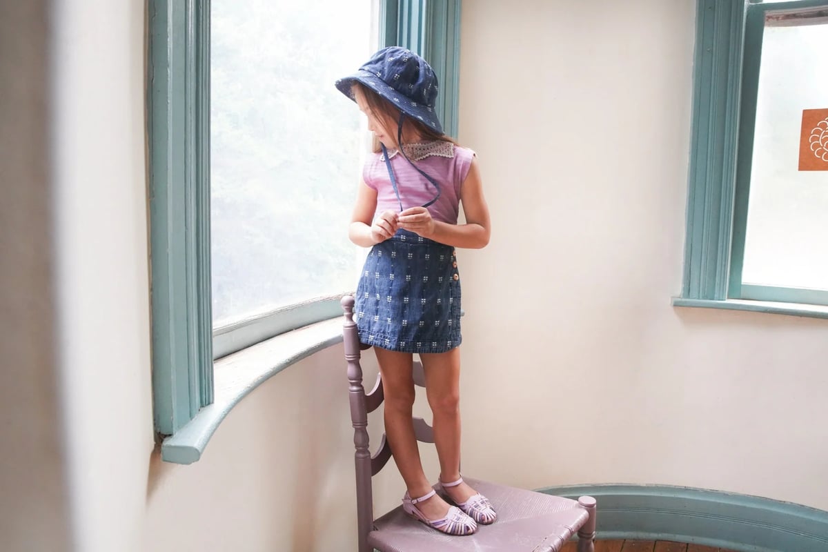 SOOR PLOOM 】Olive Skort, Embroidered Denim* | 