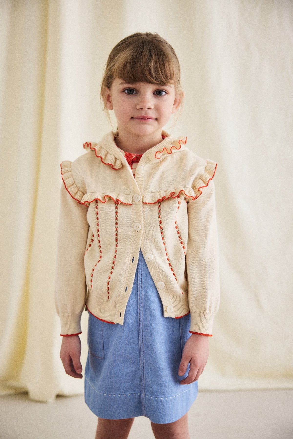 Misha&Puff】Kids Cotswolds Hooded Cardigan/ Str