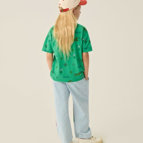 【The Campamento】 Horses Allover Oversized T-shirt - GREEN
