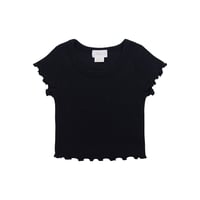 【 Jamie kay 】 JKCT262083 ﾘﾌﾞ半袖ﾄｯﾌﾟｽ Dina Ebony BLK（size 80~120）