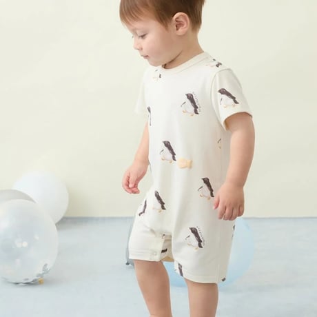 【 gelato pique 】 PBCO262451 BABY接触冷感ｼｰｱﾆﾏﾙ柄ﾛﾝﾊﾟｰｽ YEL（size 70, 80）