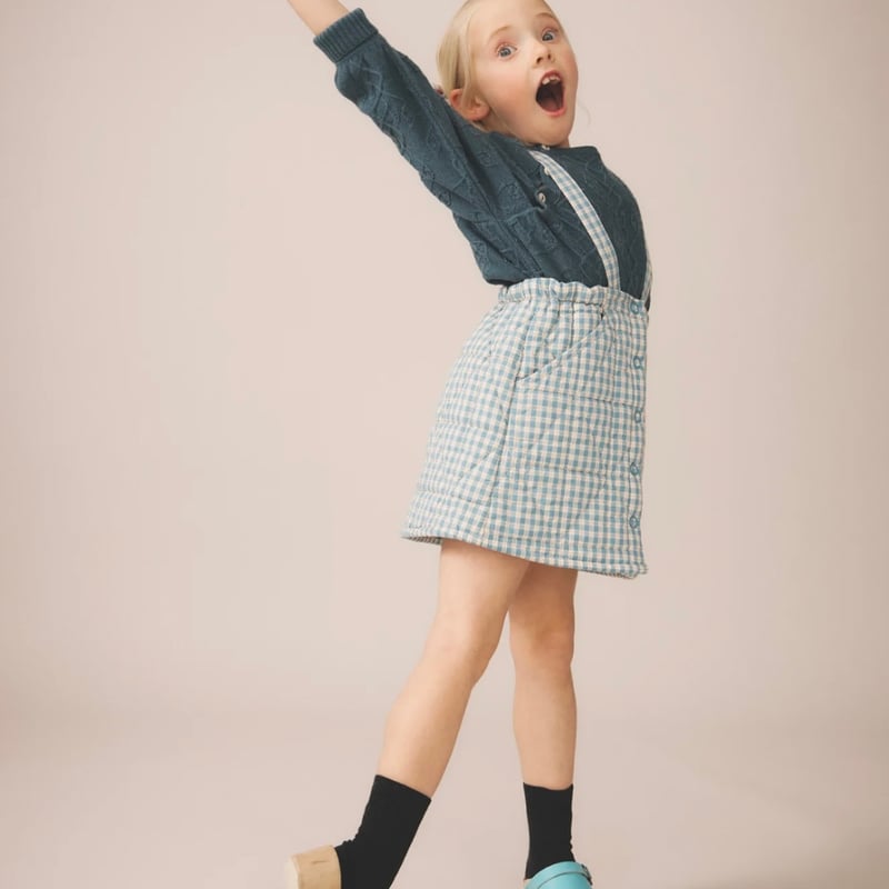 SOOR PLOOM 】Harlyn Pinafore, Gingham, Oasis |