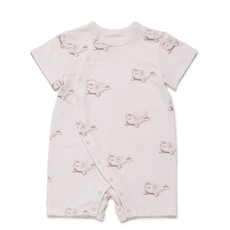 【 gelato pique 】 PBCO262451 BABY接触冷感ｼｰｱﾆﾏﾙ柄ﾛﾝﾊﾟｰｽ PNK（size 70, 80）