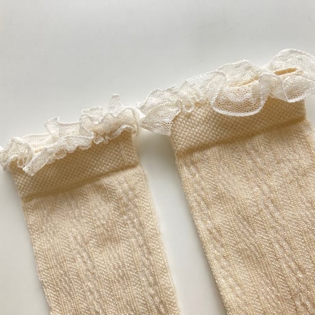 アウトレット【COLLEGIEN × mik&co   special édition】Alice - summer knee-high socks