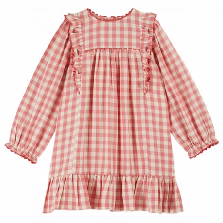 【Emile et Ida】GINGHAM GAUZE DRESS