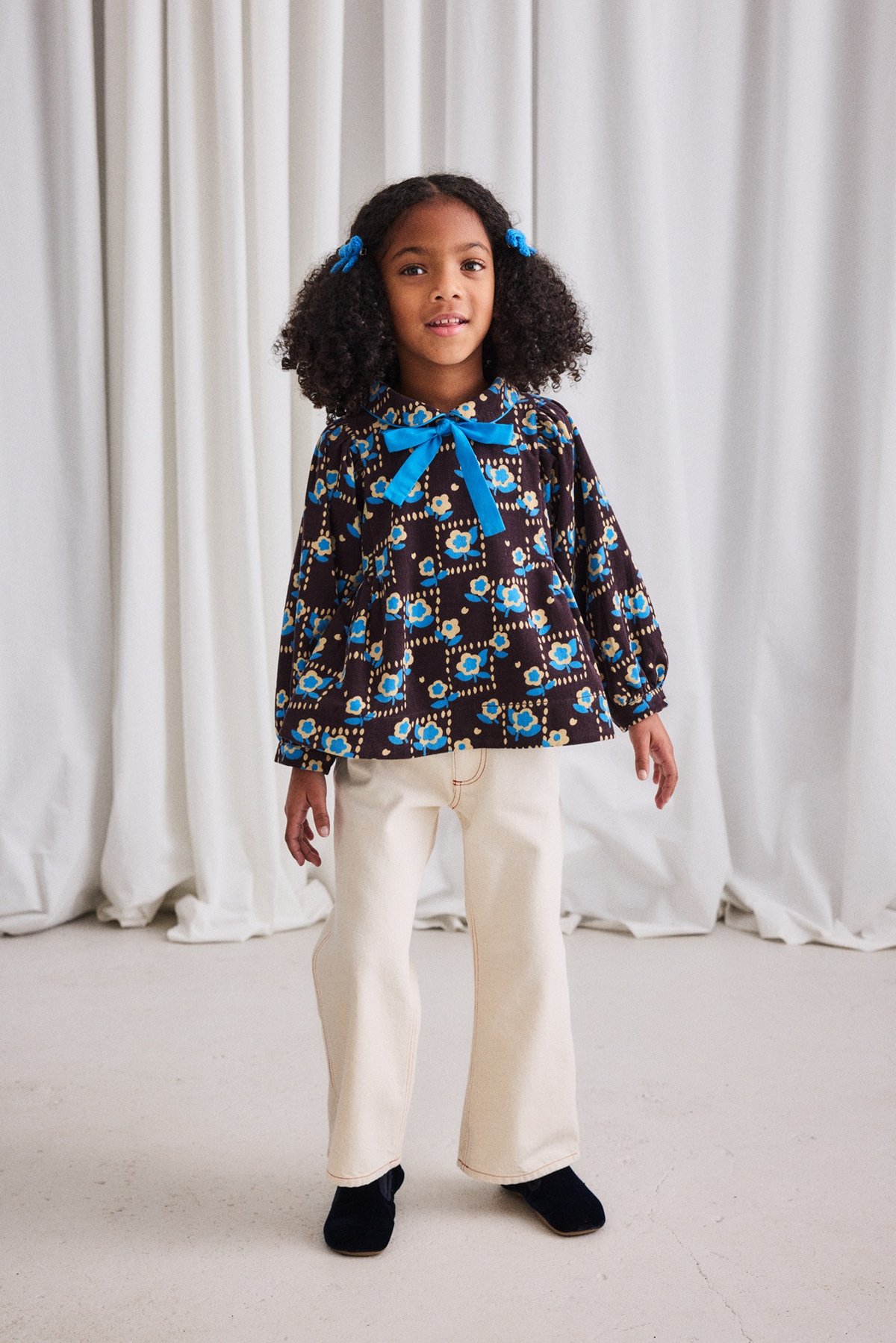 Misha&Puff】Corduroy Zora Blouse (Raisin Window