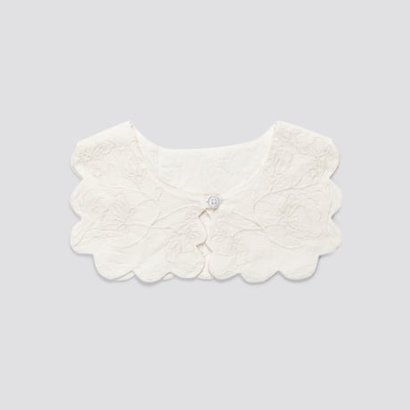 【 little cotton clothes 】Embroidered Scalloped Collar