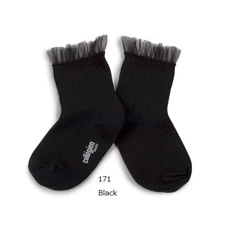 【collegien】3457 Margaux Tulle Ankle Socks