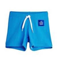 【 MINI RODINI 】Travel agency patch swim pants - Blue