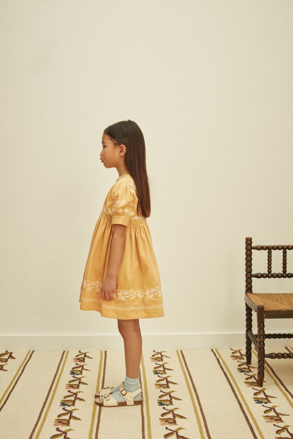 ワンピース Apolina Mia dress 5-7y Mia' Dress - Almond – Sage Kids