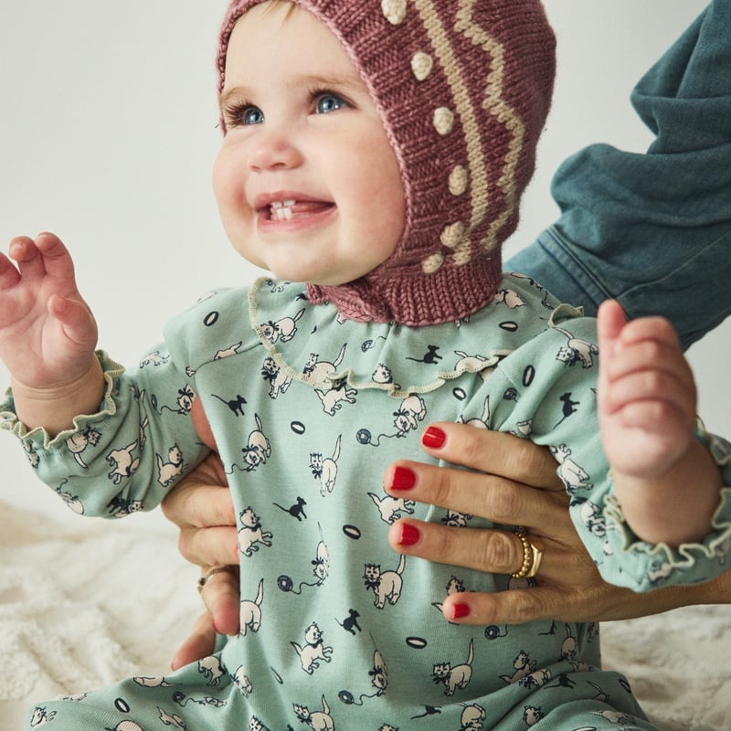 Misha&Puff】Baby Pierrot Onesie (Sage Cat & Mou