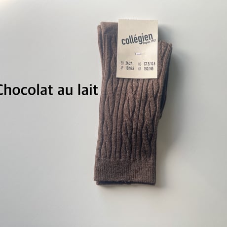 【 Collegien 】5559 Alix - Cable-knit Merino Wool Knee-high Socks