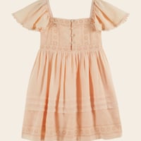【Emile et Ida】 BRODERIE ANGLAISE DRESS ABRICOT