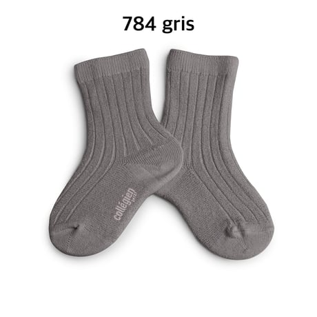 【 Collegien 】6060 Victoire - Glitter Ribbed Crew Socks