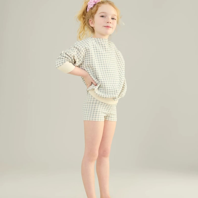 SOOR PLOOM 】Shortie, Gingham Print, Azul | MI