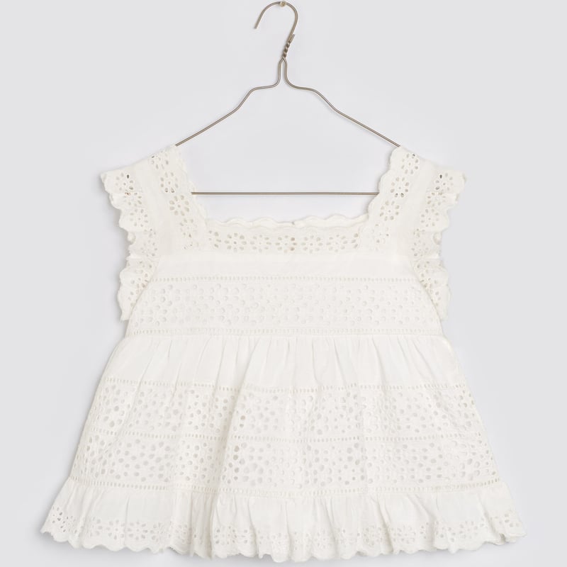 little cotton clothes 】 Ava Blouse - White |...