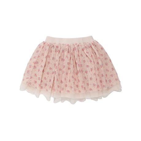 【 Jamie kay 】 JKCP262903 ﾌﾗﾜｰPTﾁｭｰﾙｲﾝﾊﾟﾝ付きｽｶｰﾄ LBLU（size 80~120）